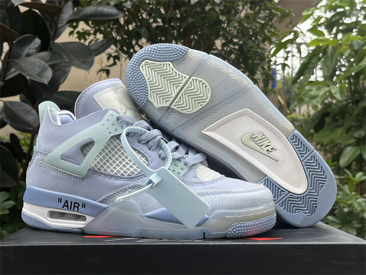 JORDAN 4 RETRO X OW BABY BLUE
